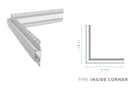 PS43107 :  TAPERITE™ CHANNEL RECESSED–PLASTER IN V1 CONNECTORS INSIDE CORNER