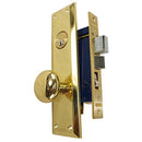 Mortise Apartment Lockset Regular – 2 1/2” Backset 1 1/6” x 7 5/8” Face Plate Marks 91A/3