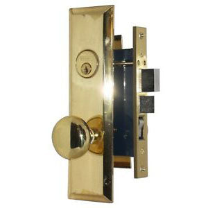 Mortise Apartment Lockset Wide Plate – 2 1/2” Backset 1 1/4” x 8” Face Plate Standard