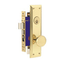 Mortise Apartment Lockset Fixed Spindle – 2 1/2” Backset 1 1/6” x 7 5/8” Face Plate Marks 114/A