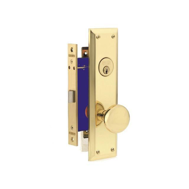 Mortise Lobby Lockset Regular – 2 1/2” Backset – 1 1/16” x 7 5/8” Face Plate Marks 91DW/3