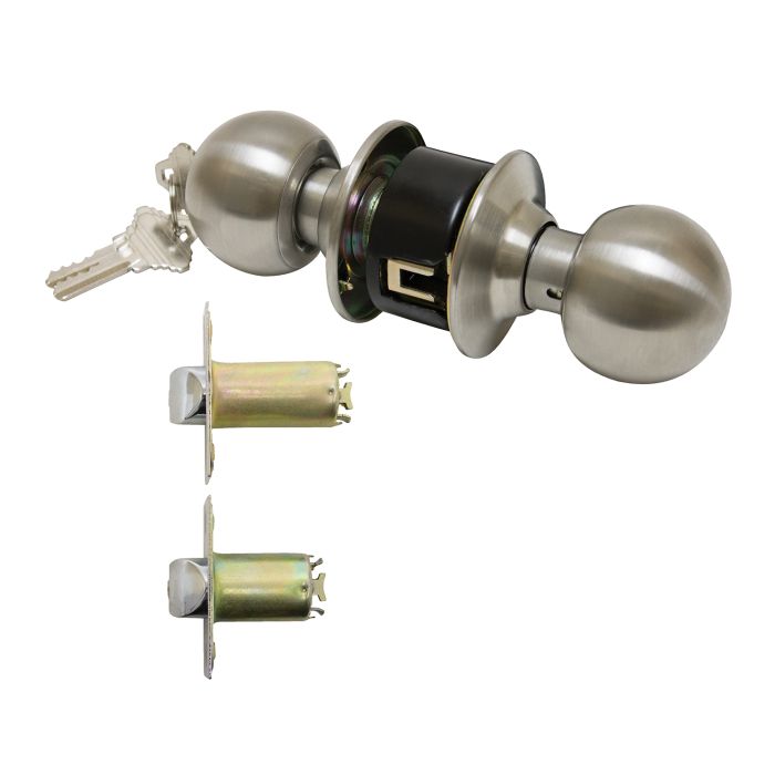 Cylindrical Vestibule Lockset Stainless Steel