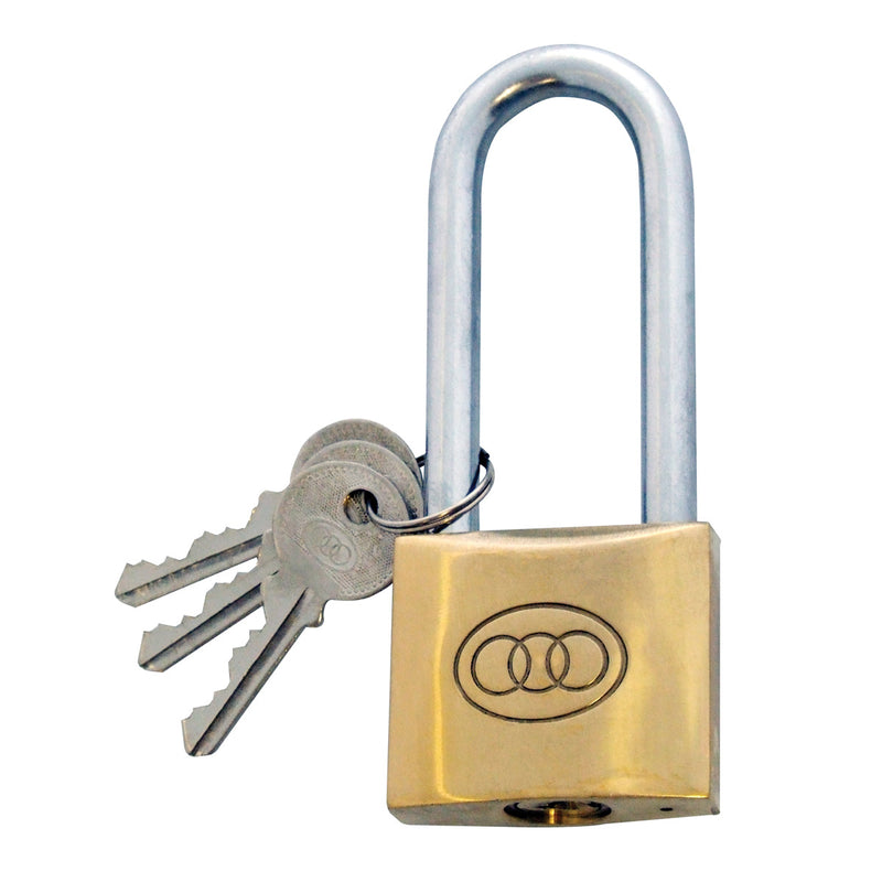 Solid Brass Padlock Long Shackle