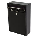 Mailbox W/ Lock Wall-Mount Black