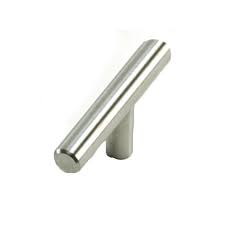 Cabinet Knob T-Bar 2” Satin Nickel