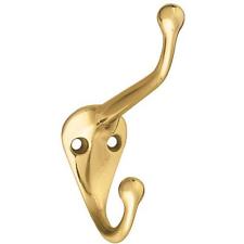 Coat & Hat Hooks 3" Brass Plated 2/Pk.