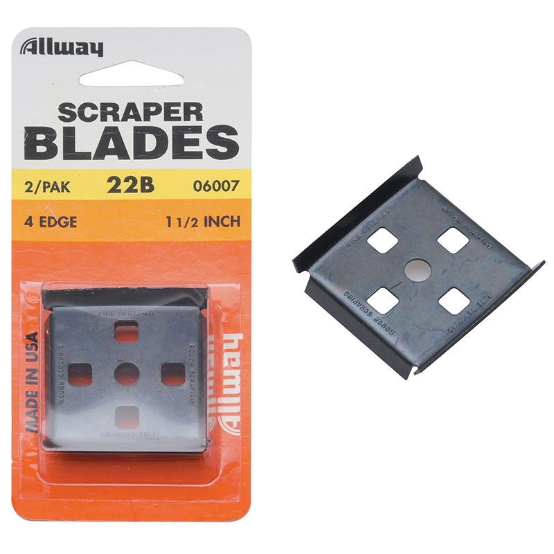 Wood Scraper Blade 1 1/2” 2/Pk. Allway