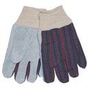 Leather Palm Work Gloves Knit Wrist