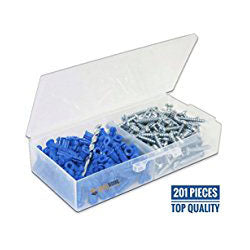 Plastic Anchor Kit 1/4” w/Screws & Bit 100/Pk.