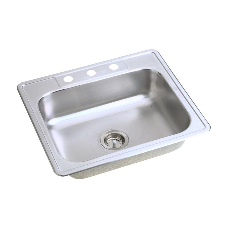 Kitchen Sink Stainless Steel 25” x 22” 3 Hole