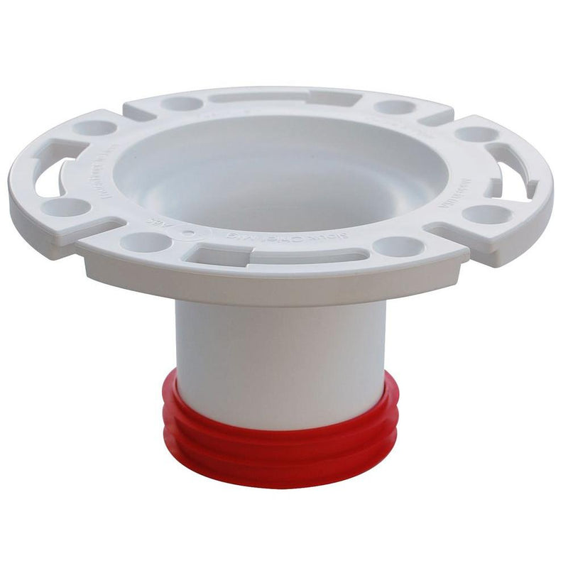 PVC Adjustable Closet Floor Flange W/ Ring (Fits Over Pipe)