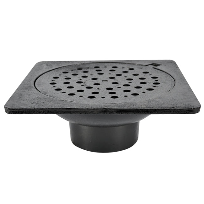 Bell Trap 9” x 9” No Hub Hinged Strainer 3” Outlet