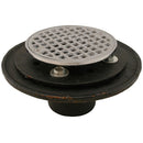 Cast Iron No Hub Drain w/S.S. Strainer