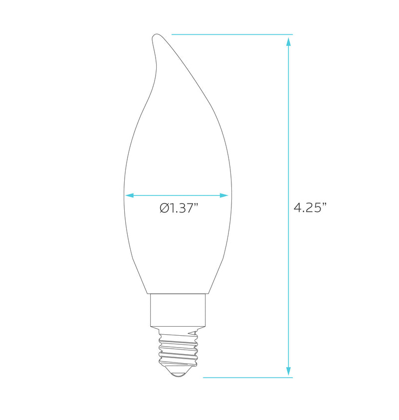 PS21635 :  LAMP – FILAMENT SERIES: 7W – CFC CANDLE 3000K – SOFT WHITE