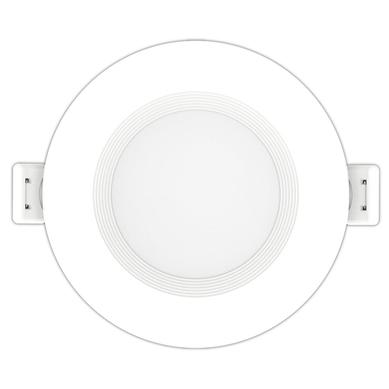 PS23730 :  SPOTLIGHT -CANLESS: RECESSED MINI FLAT PANEL – STEP BAFFLED TRIM ROUND 3"