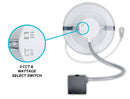 PS23960 :  SPOTLIGHT -CANLESS COMMERCIAL: COMMERCIAL DOWNLIGHT – CCT & WATTAGE SELECT BAFFLED TRIM HIGH OUTPUT 10"