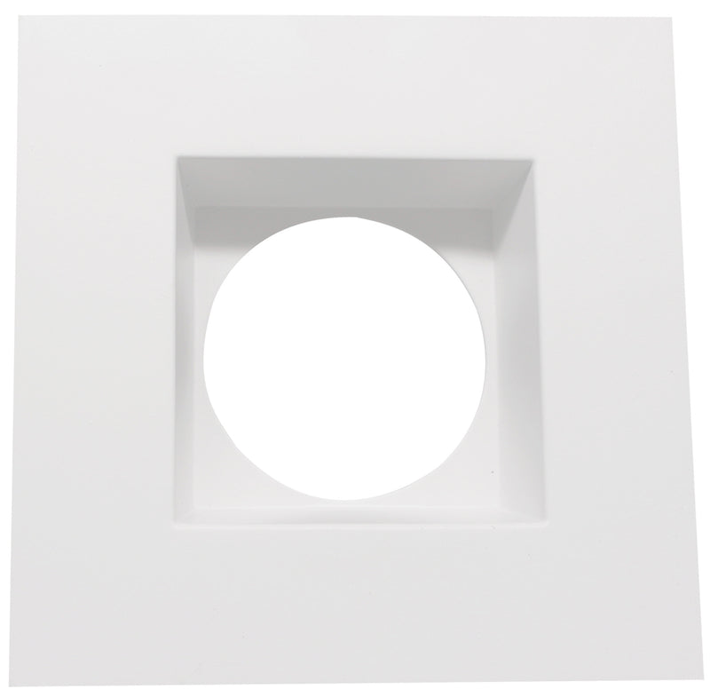 PS24954 :  SPOTLIGHT – CANLESS: SMOOTH & BAFFLED INTERCHANGEABLE TRIMS SQUARE SMOOTH WHITE